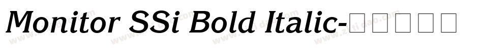 Monitor SSi Bold Italic字体转换